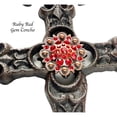 thumbnail image 4 of Urbalabs Western Cast Iron Wall Hanging Rustic Red Bling Concho Cross Fleur De Lis, 4 of 7