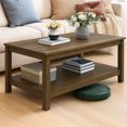 thumbnail image 5 of Dowellia Farmhouse Rectangle Coffee Table, Rustic Weathered Oak, 5 of 6