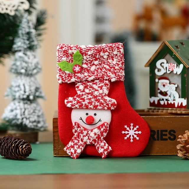 Fiudx Liquidación de ofertas flash Calcetines navideños Calcetines navideños de peluche vintage Bolsa de regalo Decoración navideña Bolsa de regalo navideña