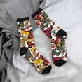 thumbnail image 5 of Vsdgher Retro Floral Butterfly Crew Socks for Men & Women, Breathable Casual Athletic Ankle Socks, 5 of 6