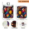 thumbnail image 5 of Yayeee 4 Pack Qtip Holder Bathroom Cotton Swab Canister with Lid Clear Dispenser Set, Futuristic Circles, 5 of 6