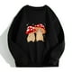 thumbnail image 2 of Mujer Vintage Divertido Suelto Manga Larga Cuello Redondo Shift Impreso Sudadera Divertida Blusa Con Estampado De Plantas Pompotops  gfhjh19066, 2 of 8