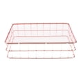 thumbnail image 4 of Cesta de almacenamiento de alambre de oro rosa Cola organizador cosmético de metal 240 × 163 × 67 mm, 4 of 8