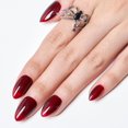 thumbnail image 4 of EILLG New Dark Red Press On Nails Short Almond, Handmade Soft Jelly Gel Nail Tips Deep Burgundy Round Fake Nails, Natural Deep Red Stick Glue on Nails for Women, 4 of 5
