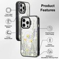 thumbnail image 7 of Magnetic Case for iPhone 13 Pro Max, 10ft Military-Grade Protection, Compatible with Magsafe, Shockproof Phone Case for iPhone 13 Pro Max - Wild Meadow - Clear Black, 7 of 7