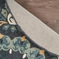 thumbnail image 6 of 6â€™ Round Black Floral Paradise Area Rug, 6 of 8
