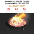 thumbnail image 4 of Awdenio Fire Resistant Fireproof Fiber Protection Floor Grass Outdoor Charcoal Barbecue Fire Pot Mat, 4 of 6