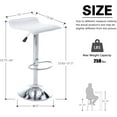 thumbnail image 2 of CQAOE Adjustable Bar Stools Set of 2, Modern Swivel PU Leather Backless Bar Chairs, Airlift Height Adjustable Counter Stools for Kitchen Island, Dining Room, Home Bar (White), 2 of 10