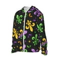 thumbnail image 2 of Kll Mardi Gras Carnival4 Print Men'S Women’s Upf 50+ Sun Protection Outdoor Hoodie Jacket Long Sleeve Fishing Hiking Performance Shirt- 3x-Large, 2 of 8