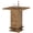 Brown, variant on Fnova 31 Inch Square Bar Height Table with Metal Footrest, Industrial Bar Table for Home Bar Bistro Cafe Small Space