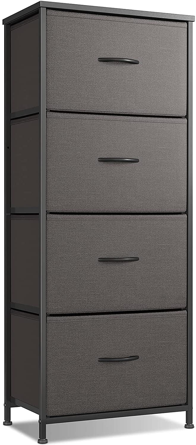 CubiCubi 4Drawer Tall Storage Dresser for Bedroom, Chest of Drawers