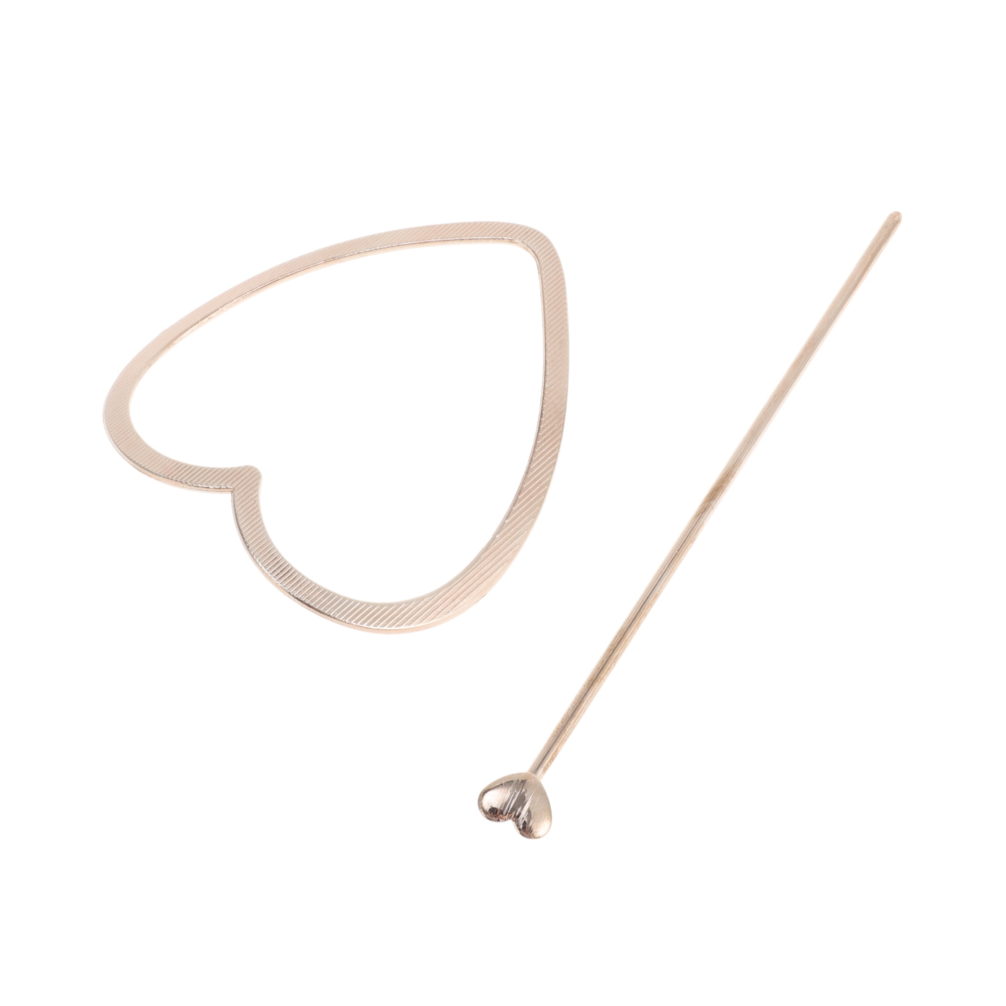 Unique Bargains No Slip Semicircle Hair Chopstick for Women 1 Pc Rose Gold Tone