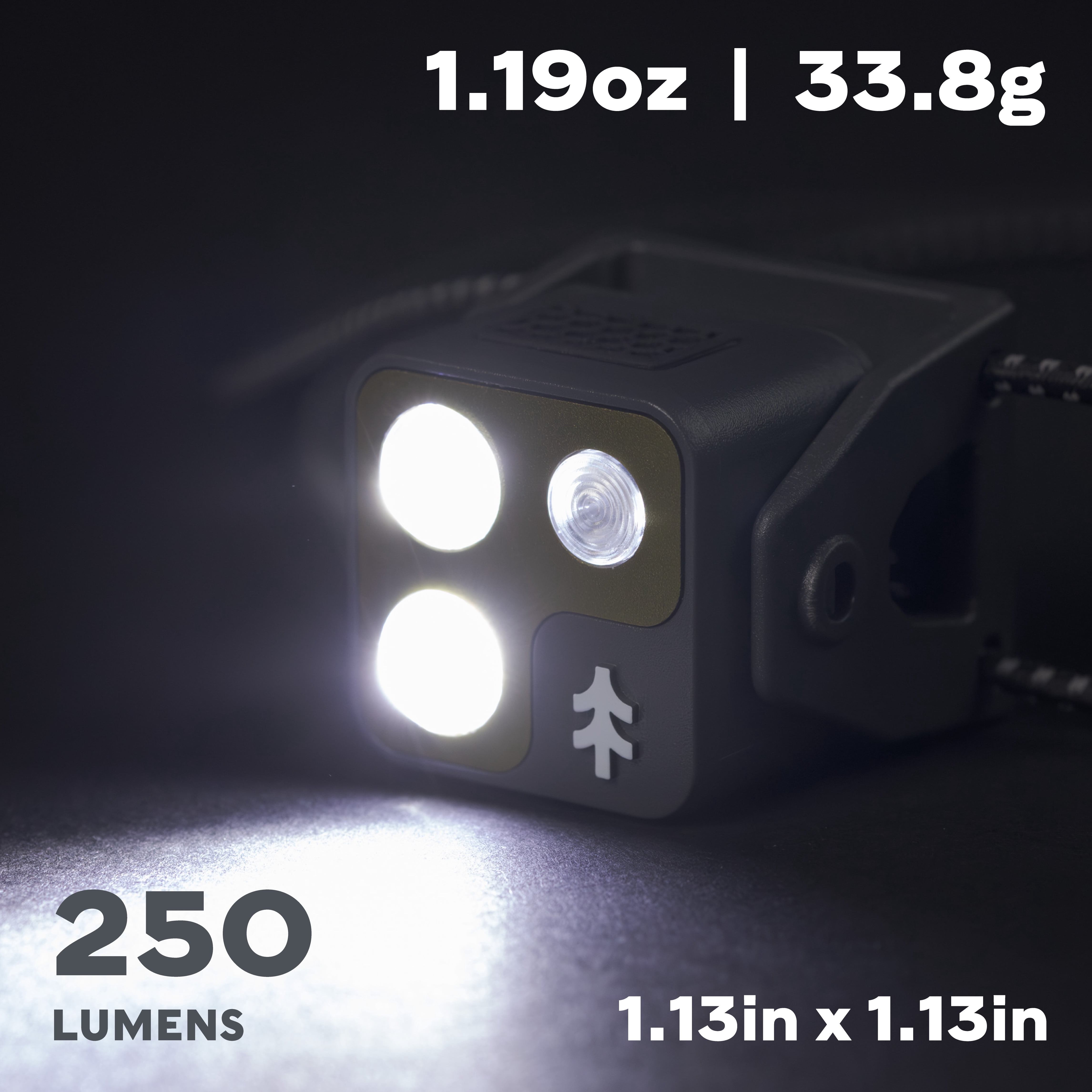 Swiss Tech ERLANG Ultra-Light 250 Lumens Rechargeable Headlamp, IP67, Swivel, Memory Mode