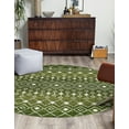 thumbnail image 3 of Rugs.com Moroccan Trellis Collection Rug – 5 Ft Round Green Medium Rug Perfect For Kitchens, Dining Rooms, 3 of 7
