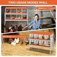 thumbnail image 4 of Yeshouse Nido para gallinas de 6, 8 y 10 agujeros, de acero galvanizado inoxidable, para gallinas, fácil de recoger y limpiar, 4 of 7