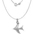 thumbnail image 3 of 1 1/4 inch Sterling Silver Sparrow Necklace Diamond-Cut Oxidized finish 18 inch BX_15, 3 of 4
