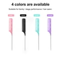thumbnail image 2 of 1PC Professional 8.9 Inch Tail Comb Rattail Comb Stainless Steel Pintail Static And Heat Resistant Teasing Comb Lightweight Tail Comb For All Hair Types, 2 of 7