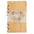 thumbnail image 2 of Wedding Guest Book, Memorable Signature Message Notebooks Bathroom Guest Book Photo Guest Book Sign Wooden, 2 of 7