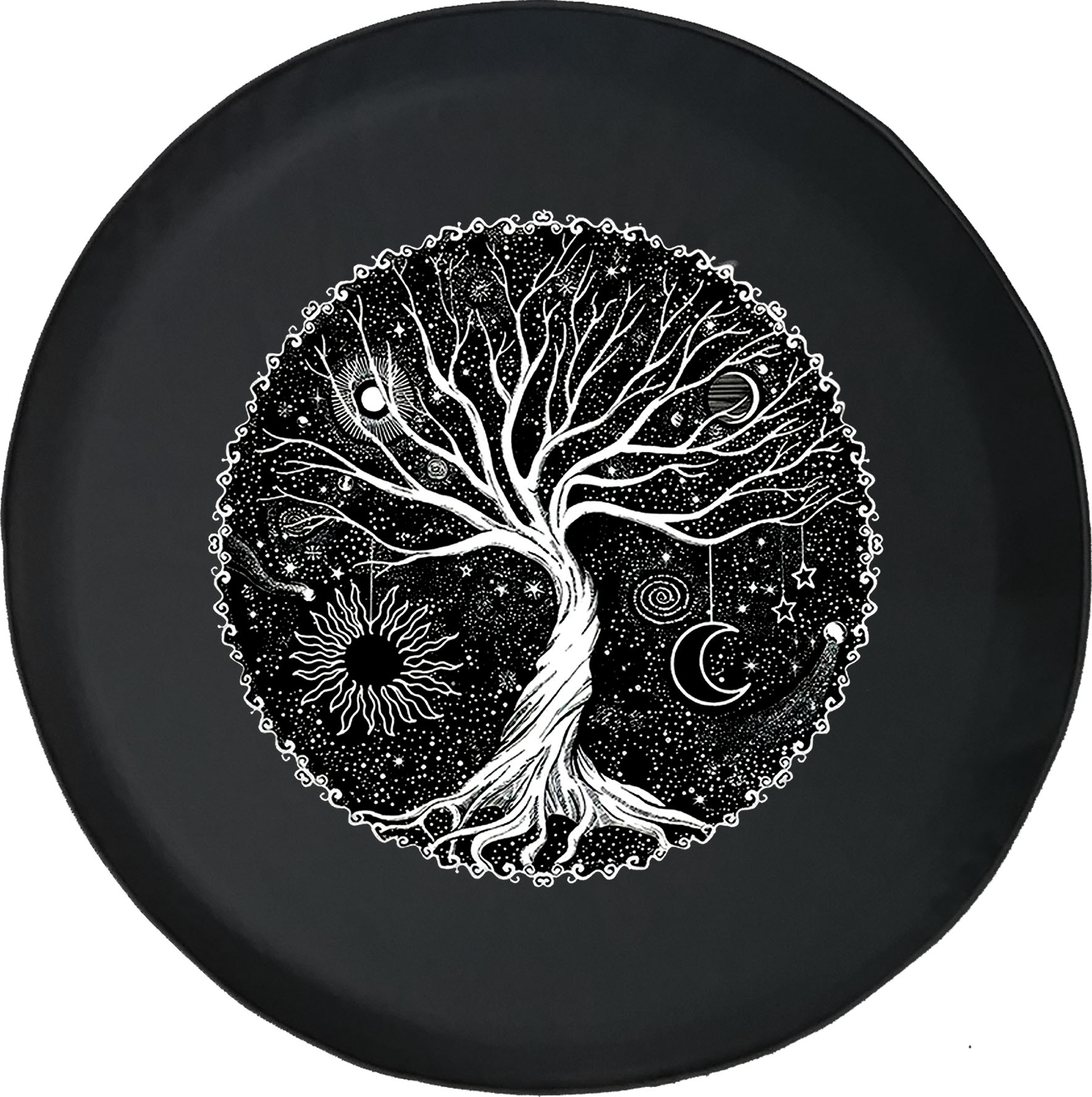 Large Tire Cover Twisted Oak Tree Celestial Custom Car Parts Spare Tire