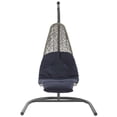 thumbnail image 3 of Modway Landscape Rattan & Fabric Patio Swing Chair in Light Gray and Navy, 3 of 5
