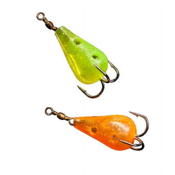 Catfish Teardrop Lures - Orange & Chartreuse