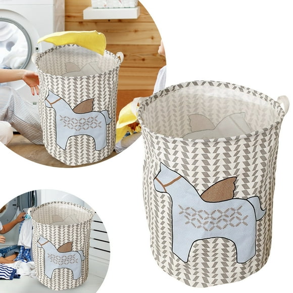 Cesto para la ropa sucia con diseño estampado, sin tapa, grande, con parte superior abierta, elegante y transpirable, para el dormitorio o el cuarto de baño, diseño sencillo y duradero.