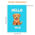 thumbnail image 2 of Durable Cute Retriever Large Garden Flag, Double-Colored Cute Dog Face Simple Doodle Colorful Cartoon Porch Flags 28x40 Inch Washable Happy Smile Golden Retriever Back Yard Decor, 2 of 5