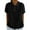 Black, variant on Linen Cotton Blouses for Women Summer Blouses Casual Vacation Shirts Lightweight Plain Blouses Short Sleeve Flowy Shirts Gauze Tops Solid Color Cute Pullover Boho Tops Orange 3Xl