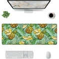 thumbnail image 2 of Pineapple Tropical Fruit Computer Mouse Pad 31.5x12 Inch Mint Green Yellow Polyester Rubber Wipeable Desk Mat, Perfect for Home Library Office, Add a Fresh and Fun Vibes to Your Space, 2 of 6