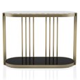 thumbnail image 5 of Furniture of America Wilmo Faux Marble 1-Shelf Console Table, Brass, 5 of 9