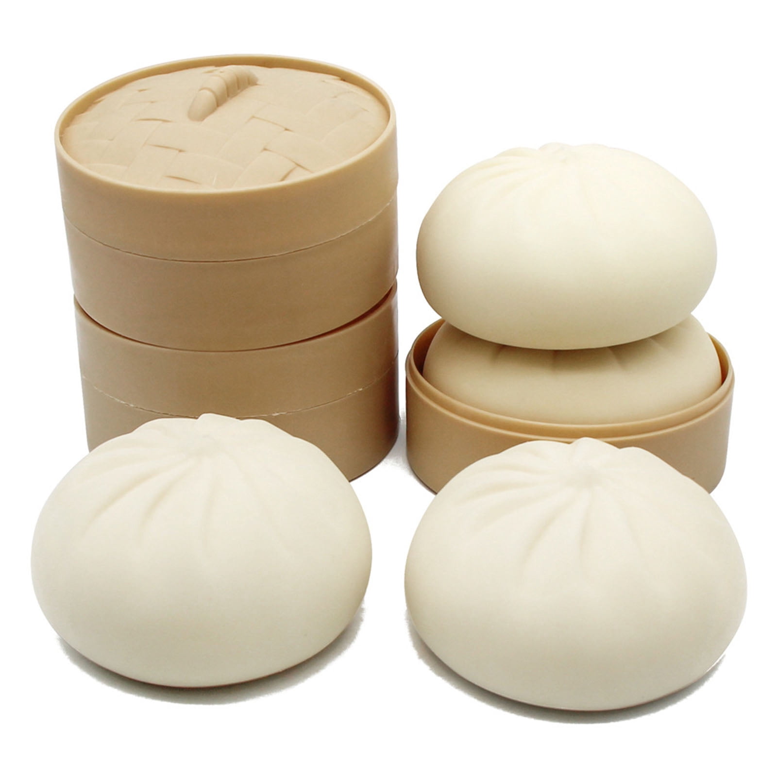 Giant Dumpling Squishy, 4/6/10 Inch Squishy Dumpling Squishy Large, Valentines Day Jumbo Dumplings Bun with Face for Adults