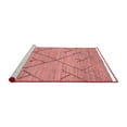 thumbnail image 2 of Ahgly Company Machine Washable Indoor Square Abstract Red Modern Area Rugs, 3' Square, 2 of 4