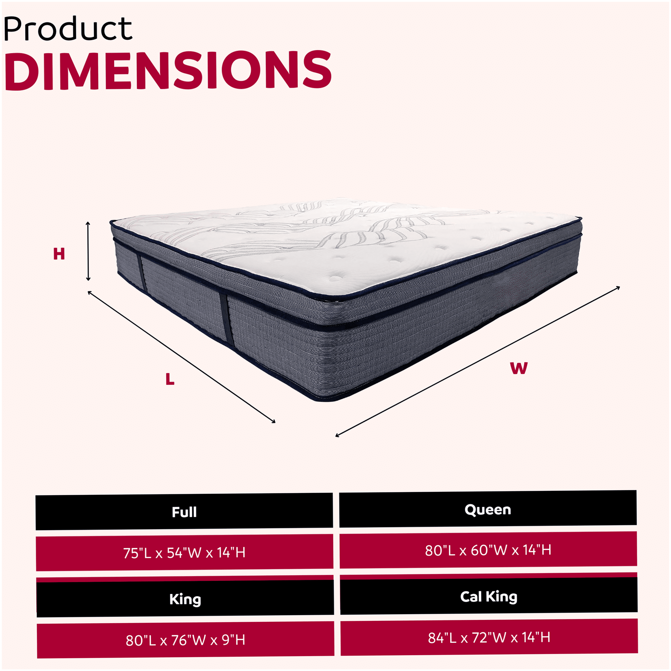 14 Inch King Hybrid Mattress, Medium Firm Feel, CertiPUR-US Certified Foam, Cooling Gel Infusion, Motion Isolation & Edge Support