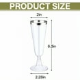 thumbnail image 7 of ACDANC 12Pcs Champagne Flutes Plastic 5 oz Ultra-Light Design Party Cups Disposable Clear Cups for Parties Wedding Decoration Friend Gathering Silver, 7 of 7