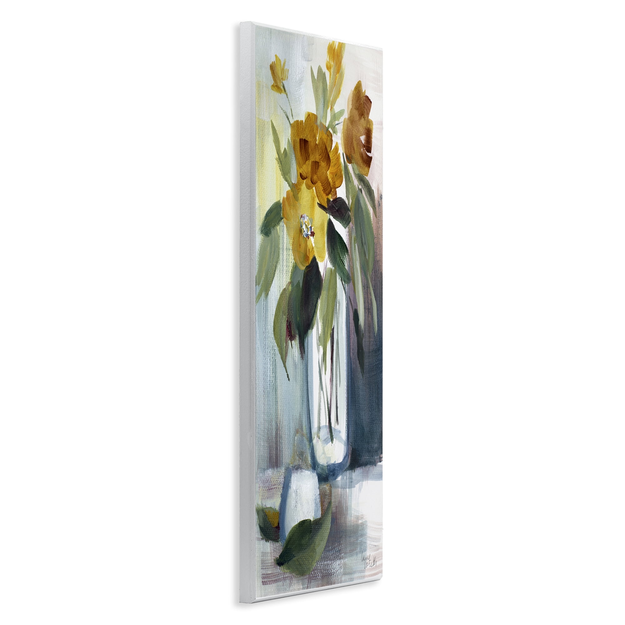 Stupell Industries Luminous Floral Bouquet Plants & Flowers Painting Unframed Art Print Wall Art, 7 x 17