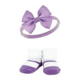 thumbnail image 5 of Hudson Baby Infant Girls Headband and Socks Giftset, Purple Rainbow, One Size, 5 of 5