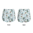 thumbnail image 3 of Balery Winter Wonderland Light Blue Pantalones cortos deportivos para mujer con forro y dos bolsillos, elásticos, para entrenamiento, gimnasio, yoga-X-Large, 3 of 7