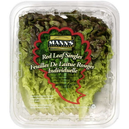 Manns Sunny Shores: Red Leaf Singles Lettuce, 6 oz