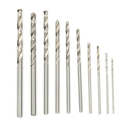 

10Pcs Titanium Coated Drill Bits High Speed Steel Drill Bits Power Tools 0.8-3mm