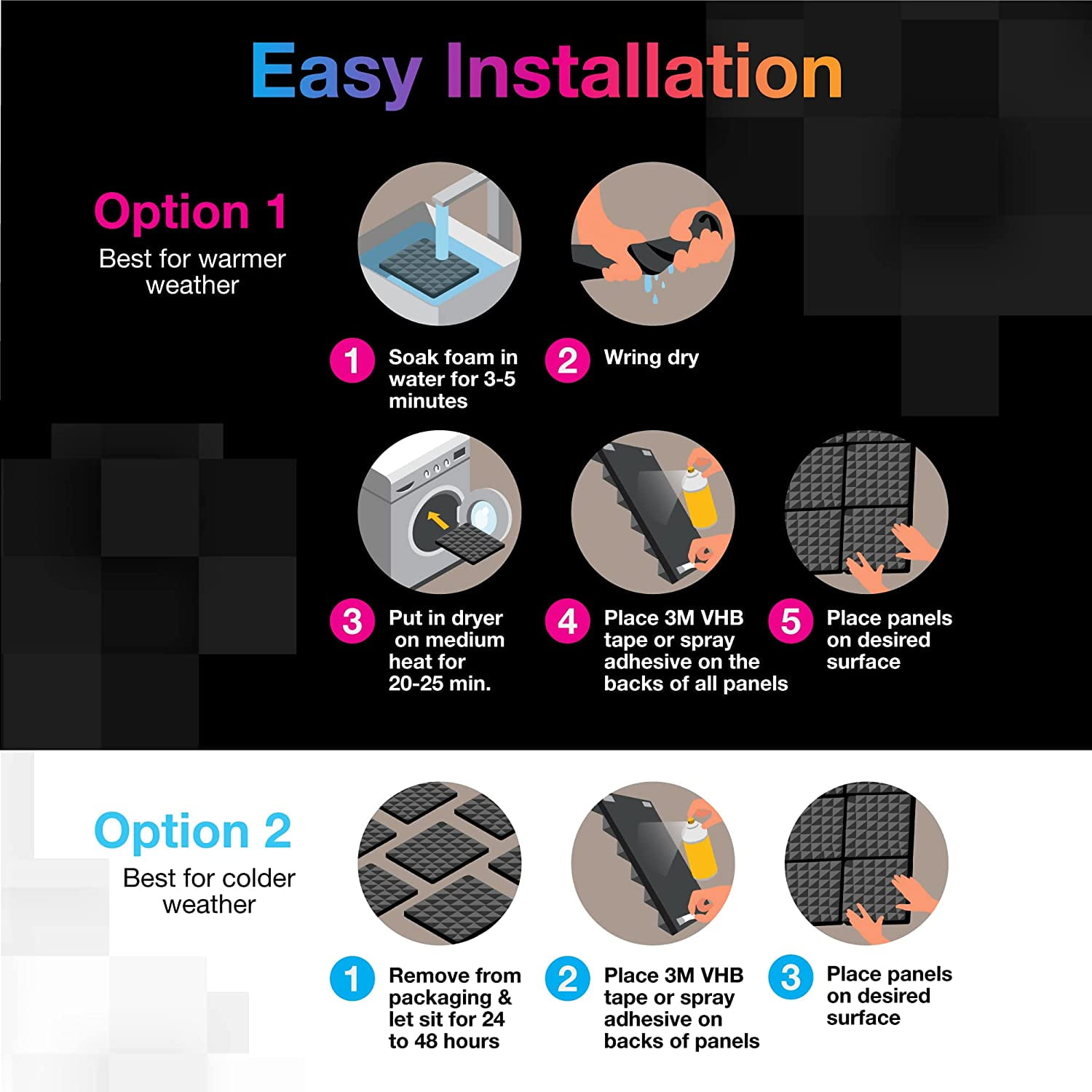 Acoustic Foam Panels, 12 Pack Green 2" X 12" X 12" Mushroom Studio Wedge Tiles, Sound Panels Sound Proof Foam Panels Sound Proofing Padding For Wall