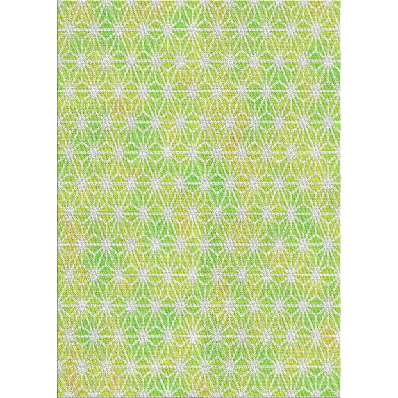 Ahgly Company Machine Washable Indoor Rectangle Transitional Tea Green Area Rugs, 2' x 4'