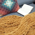thumbnail image 6 of Donna Sharp Chenille Knitted Gold Throw, 6 of 9