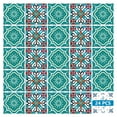 thumbnail image 2 of Mi Alma Floral Green Red Tile Stickers - Removable Vinyl 4x4, 24 pcs, 2 of 9
