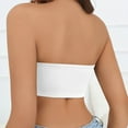 thumbnail image 4 of FUNUONY Strapless Bra for Women, Wireless Non-Slip Padded Bandeau Bra, Seamless Push Up Tube Top Bralette Women's Traceless Large Anti Drop Off One Shoulder Wrapped Chest Wrapped Up Bra White M, 4 of 9