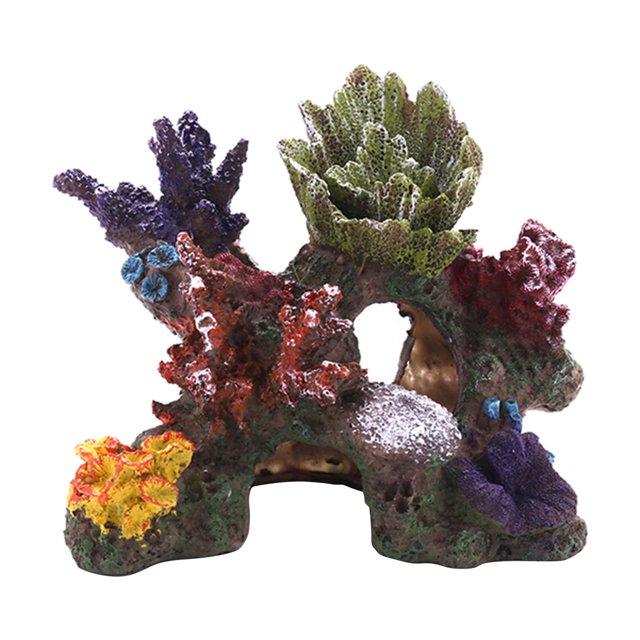 Estilo retro Acuario Pntas acuáticas Accesorios Simución de montaña para decoración Decoraciones temáticas Hogar Agua Sunnimix corales de acuario