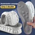 thumbnail image 1 of 1 par de suelas 4D, plantilla unisex transpirable que absorbe los golpes para deportes y ocio, suave y flexible, adecuada para uso informal, 1 of 5