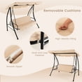 thumbnail image 5 of Laijoy Outdoor Swing Chair Glider Patio Hammock Converting Flatbed w/ Adjustable Canopy, 5 of 8