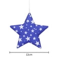thumbnail image 3 of erdimoy 4.7" Patriotic Star Ornaments, Red White Blue Fabric Stars for 4th of July, Independence Day Garland & Home Decor, 3 of 6