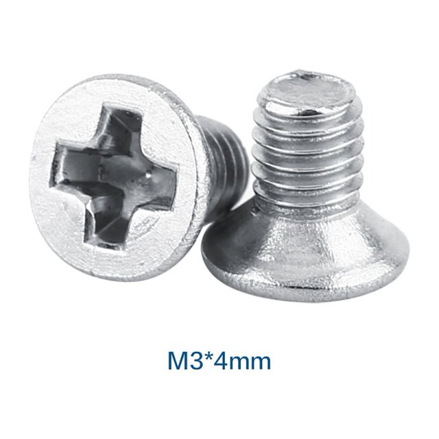 Qiilu Machine Screw,100Pcs/Bag 9Types M3 Flat Head Stainless Steel SS304 Machine Countersunk Screw Bolt Fastener, Repair Tool Accessory