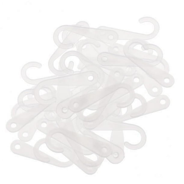 5x 50 Uds 4,5 Cm de Plástico en Apariencia de J Ganchos para Colgar Calcetines para Accesorios de Ropa - Negro, Individual 5 piezas